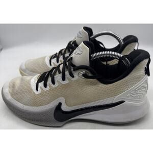 Nike Mamba Focus TB Men’s Size 8 White Grey Basketball Shoes Kobe AT1214-100‎